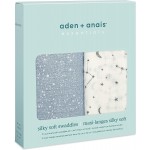 Essentials Silky Soft Bamboo Swaddle (Pack of 2) - Cosmic Galaxy - Aden + Anais - BabyOnline HK
