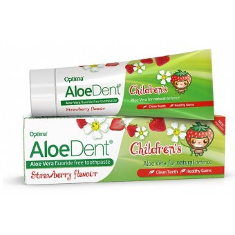 Children's Aloe Vera Flouride Free Toothpaste - Strawberry 50ml