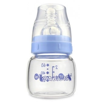 Glass Feeding Bottle - 60ml / 2oz (Blue)