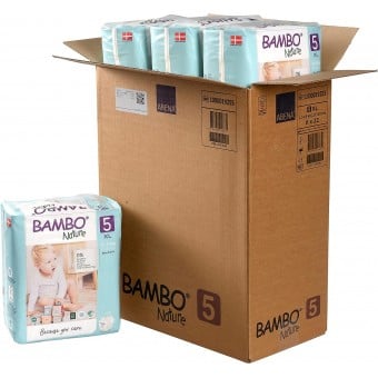 Bambo Nature - 零敏環保嬰兒紙尿片 - 5 號 (22 片) - 6包