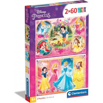 Super Color Puzzle -  迪士尼公主 (2 x 60 Pcs)