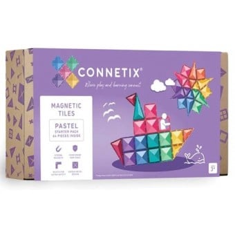 Connetix - 粉彩磁力積木 初階基礎組 (64件)