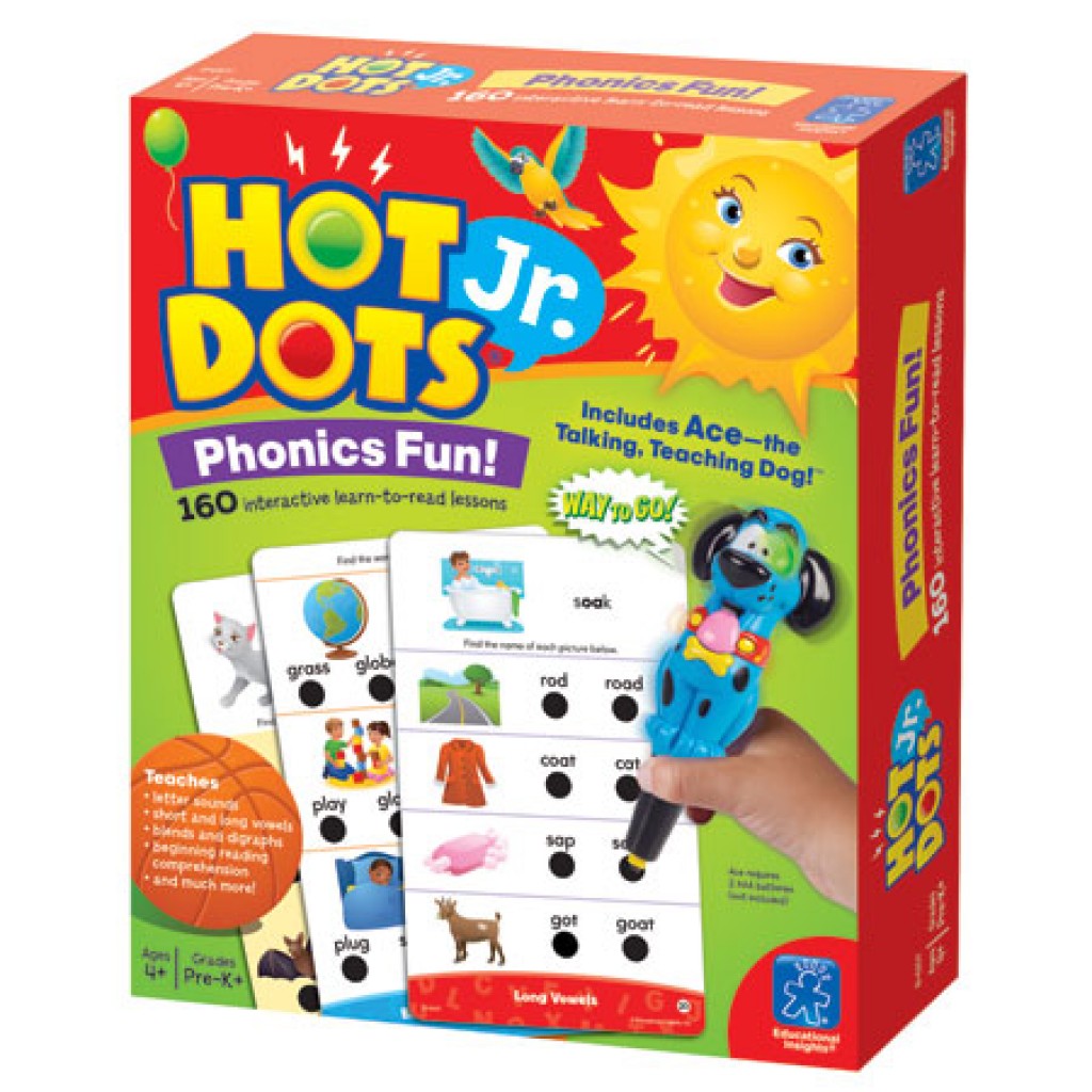Educational Insights Hot Dots Jr Card Set, Beginning Phonics - 36 pack
