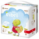 Elibell - Baby Diapers For Sensitive Skin - Size L (28 diapers) - 6 packs - Elibell - BabyOnline HK