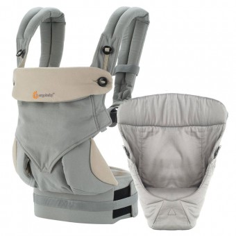 360 嬰兒背帶加保護墊套裝 - 灰色