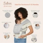 Embrace Newborn Baby Carrier - Soft Air Mesh - Washed Black - Ergobaby - BabyOnline HK