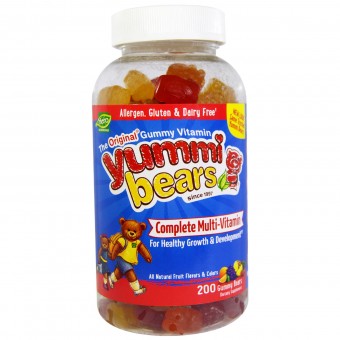 Yummi Bears - Multi-Vitamin & Mineral, Natural Fruit Flavor (200 Gummy)