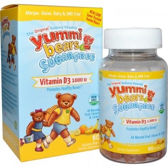 Yummi Bears - Sugar-Free Vitamin D3 1,000 IU (60 gummy bears) 