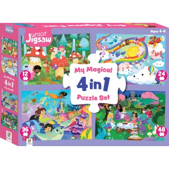 Junior Jigsaw Puzzle: My Magical 4 in 1 Puzzle Set