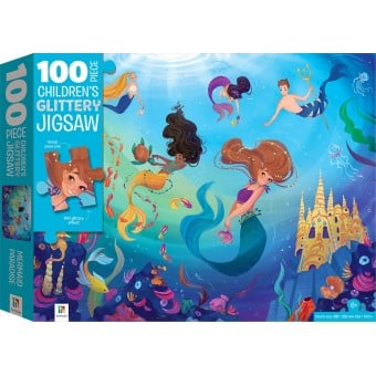 Children's Glittery Jigsaw Puzzle: Mermaid Paradise (100 pcs)