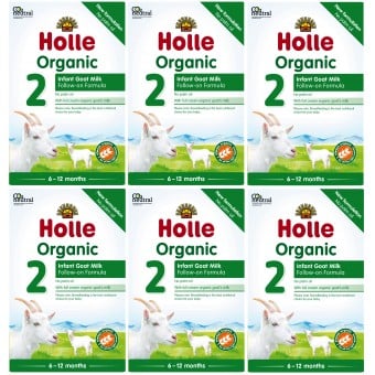 Holle - Organic Infant Goat Milk # 2 with DHA + ARA (400g) - 6 Boxes