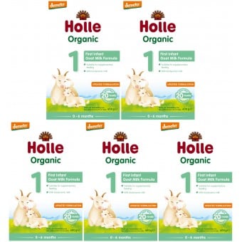 Holle - 有機嬰兒山羊奶粉加DHA配方 # 1 (400g) - 5盒