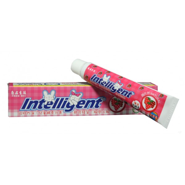 Children Toothpaste with Natural Enzymes - Strawberry 40g - Intelligent - BabyOnline HK