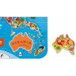 Magnetic World Map Puzzle (English version) - 92 Magnetic Pieces - Janod - BabyOnline HK