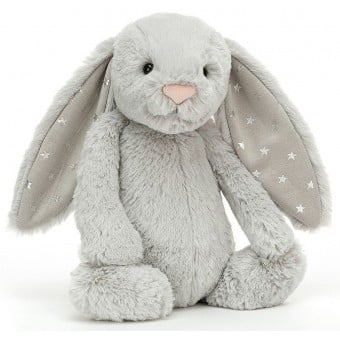 Jellycat - Bashful Shimmer Bunny (Medium 31cm) 淡光灰色