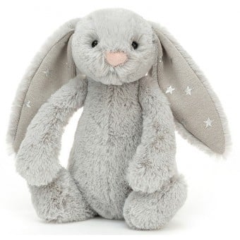 Jellycat - Bashful Shimmer Bunny (Small 18cm) 淡光灰色