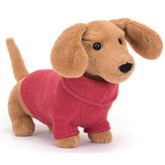 Jellycat - Sweater Sausage Dog Pink 粉紅毛衣臘腸狗