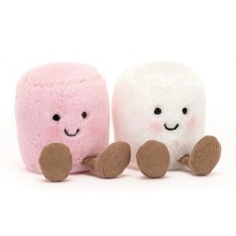 Jellycat - 趣味粉紅色和白色棉花糖