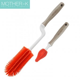 Mother-K - Silicone Bottle Brush + Teat Brush