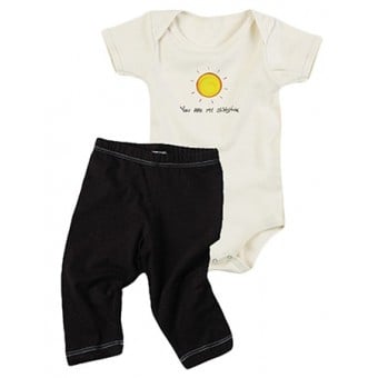 有機棉短袖連身衣+褲仔禮盒 - 陽光 (3-6個月)