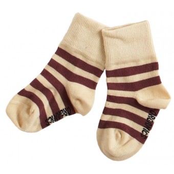 有機棉BB襪子 - Vanilla/Chocolate  (0-12個月)