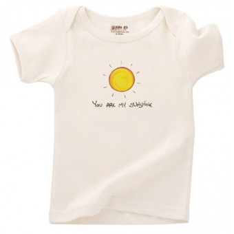 有機棉短袖T-恤 - 太陽 (12-18個月)