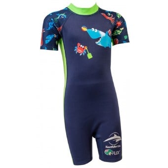 UV 50+ E-Flex 保暖泳衣 - 深藍 (2-3歲)