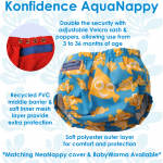 AquaNappy 游泳布片褲 - 粉紅海洋朋友 - Konfidence - BabyOnline HK