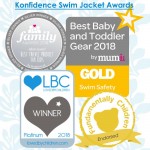 Konfidence Original Swim Jacket - Red Stripe Ruffle (18-36 months) - Konfidence - BabyOnline HK