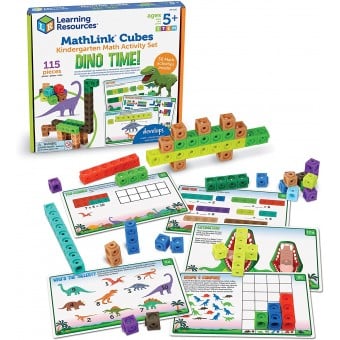 MathLink Cubes - Kindergarten Activity Set - Dino Time!