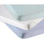 Baby Knitted Fitted Sheet 71 x 132cm - Simply Basic (Light Blue) - Lenny World - BabyOnline HK
