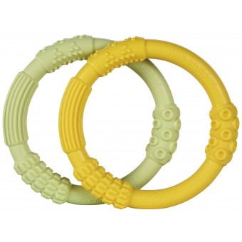 Silicone Teethers (2 pcs) - Yellow & Green