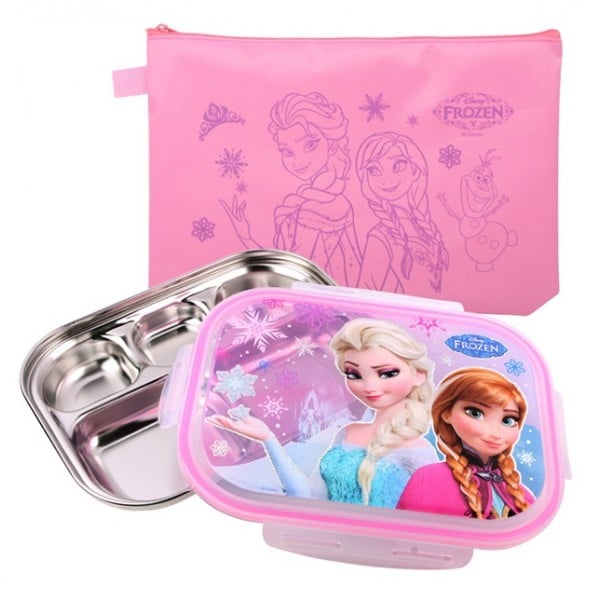 Disney FROZEN - Compartment Plate with Lid & Bag - Lilfant - BabyOnline HK