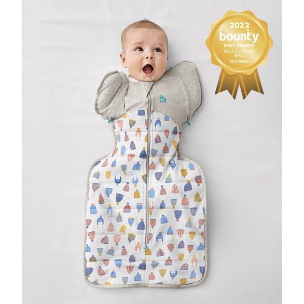 Swaddle UP Transition Bag (Winter Warm 2.5 tog) - Happy Hats White (中碼) - Love To Dream - BabyOnline HK