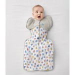Swaddle UP Transition Bag (Winter Warm 2.5 tog) - Happy Hats White (M) - Love To Dream - BabyOnline HK
