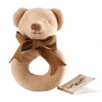 Soft Ring Rattle (Organic) - Brown - Cubby the Bear - Maud N Lil - BabyOnline HK