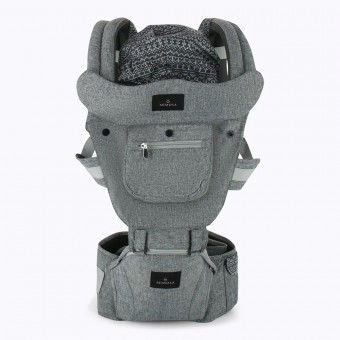 Mimosa - Airplush 6-Way Hipseat Carrier - Wintry Grey