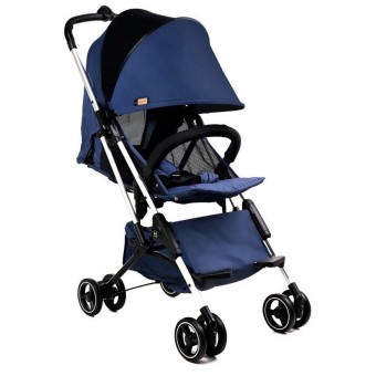 Mimosa Cabin City Stroller + Carry Bag - Matt Silver + Navy (Extended Canopy + Magnetic Buckle)