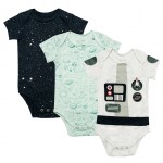 竹纖維嬰兒短袖衣 (3件裝) - 外太空 - NotTooBig - BabyOnline HK