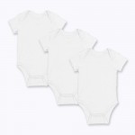 竹纖維嬰兒短袖衣 (3件裝) - 白色 - NotTooBig - BabyOnline HK
