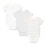 竹纖維嬰兒短袖衣 (3件裝) - 灰色 - NotTooBig - BabyOnline HK
