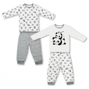 竹纖維嬰兒睡衣 (2套裝) - 熊貓