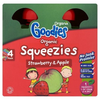 Organic Squeezies - Strawberry & Apple (4 x 90g)