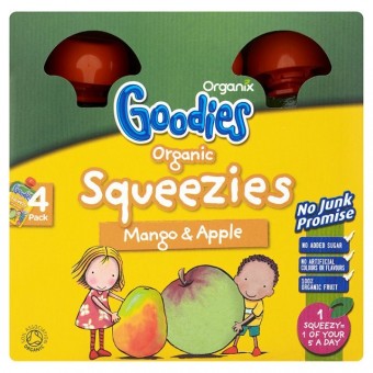 Organic Squeezies - Mango & Apple (4 x 90g)