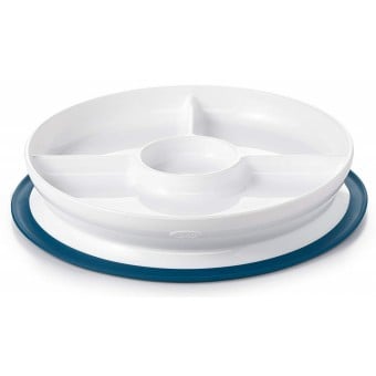 OXO Tot 吸盤分類餐盤 - 深藍色
