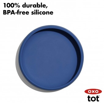 OXO Tot 矽膠餐碟 - 深藍色