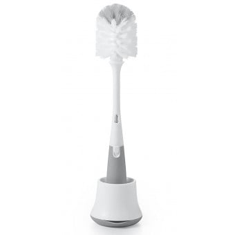 OXO Tot Bottle Brush with Nipple Cleaner & Stand - Grey