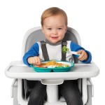 OXO Tot On-the-Go Plastic Fork and Spoon Set with Travel Case - Teal - OXO - BabyOnline HK
