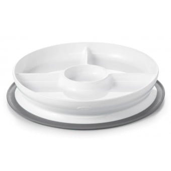OXO Tot 吸盤分類餐盤 - 灰色