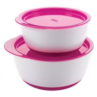 OXO Tot 嬰兒有蓋碗套裝 - 粉紅色